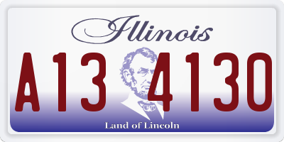 IL license plate A134130
