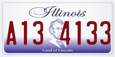 IL license plate A134133