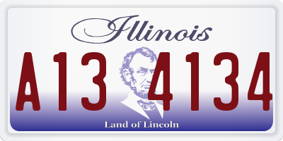 IL license plate A134134