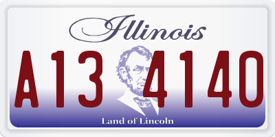 IL license plate A134140