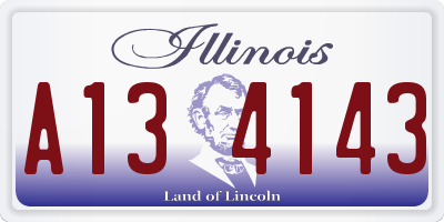 IL license plate A134143