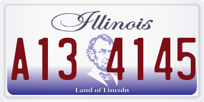 IL license plate A134145