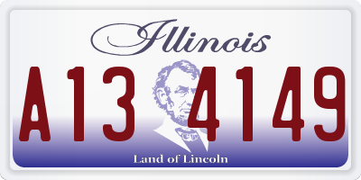 IL license plate A134149