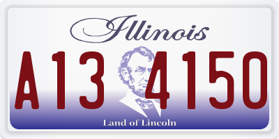 IL license plate A134150