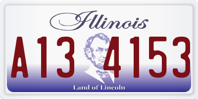 IL license plate A134153