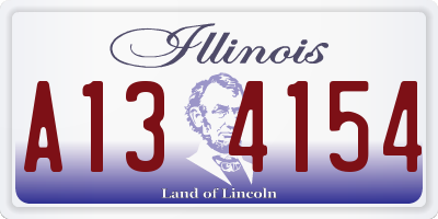 IL license plate A134154