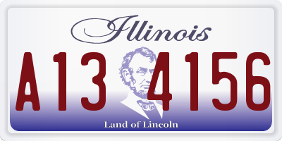 IL license plate A134156