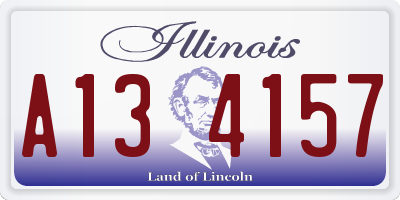 IL license plate A134157