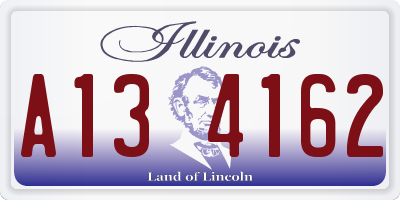 IL license plate A134162