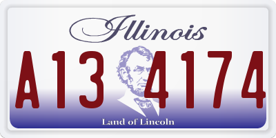 IL license plate A134174