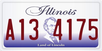 IL license plate A134175