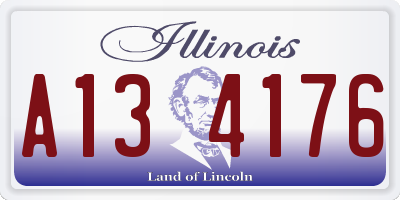 IL license plate A134176