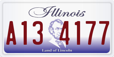 IL license plate A134177