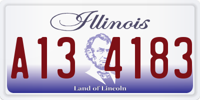 IL license plate A134183