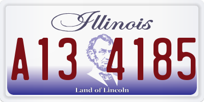 IL license plate A134185