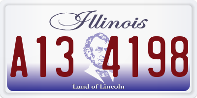 IL license plate A134198