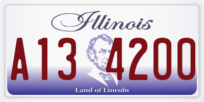 IL license plate A134200