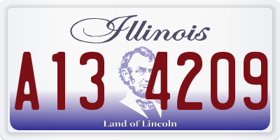 IL license plate A134209