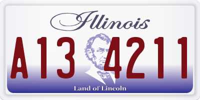 IL license plate A134211