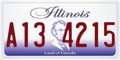IL license plate A134215