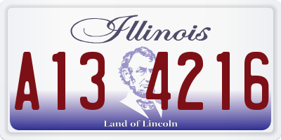 IL license plate A134216