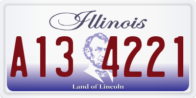 IL license plate A134221