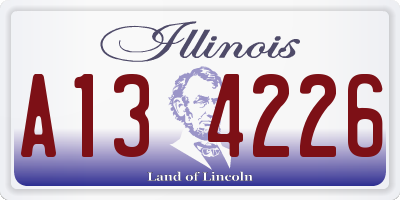IL license plate A134226