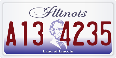 IL license plate A134235