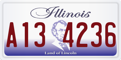 IL license plate A134236