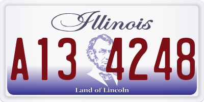 IL license plate A134248