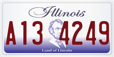 IL license plate A134249