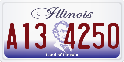 IL license plate A134250