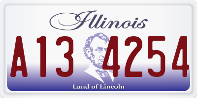 IL license plate A134254