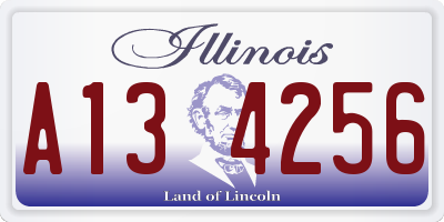 IL license plate A134256