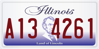 IL license plate A134261