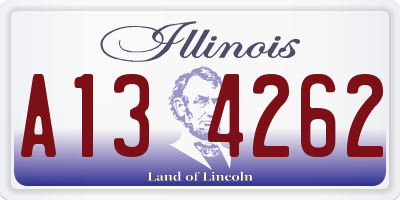 IL license plate A134262