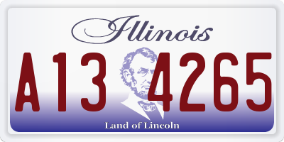 IL license plate A134265