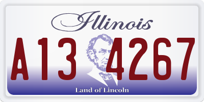 IL license plate A134267