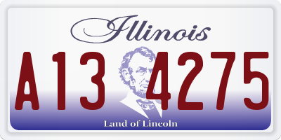 IL license plate A134275