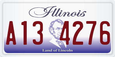 IL license plate A134276
