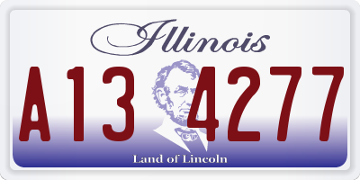IL license plate A134277