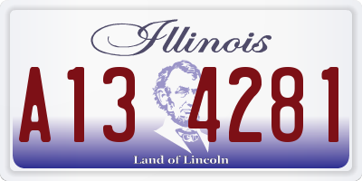IL license plate A134281