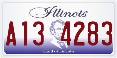 IL license plate A134283