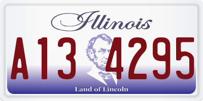 IL license plate A134295