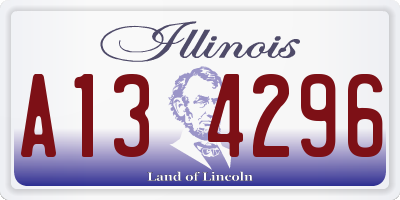 IL license plate A134296