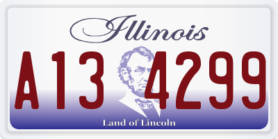 IL license plate A134299