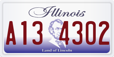 IL license plate A134302