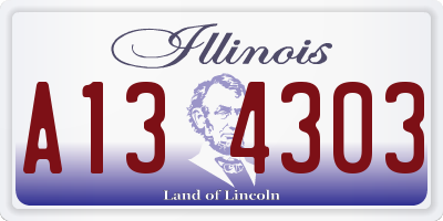 IL license plate A134303