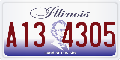 IL license plate A134305