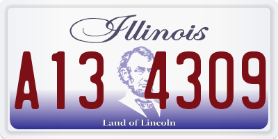 IL license plate A134309
